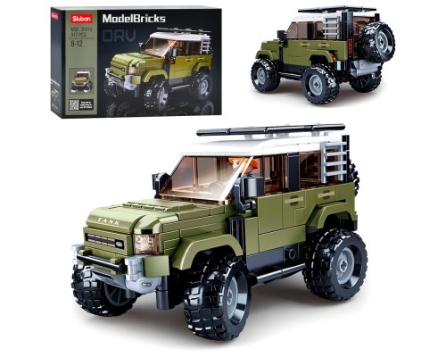 Конструктор SLUBAN M38-B1015 "Model Bricks": Танк SUV зелений, 317 дет.