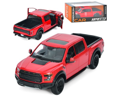 Джип AP-1947  АвтоСвіт, 1:27,2017 Ford F150 Raptor,мет.,відч. двері,гум. колеса,кор.,24,5-10,5-11см.