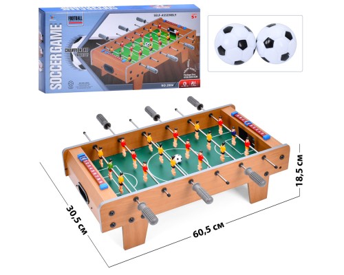 Футбол 2884 дерев'яний, на ніжках, на штангах, 2 м'яча, шкала ведення рахунку, кор., 61-30-7 см.
