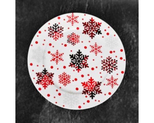 Тарілка 10.5" (25.8см) 4шт/уп "Christmas snowflake", HEN21143