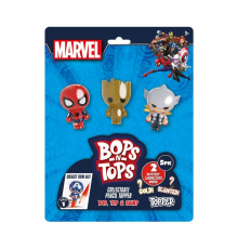 Набір колекційних фігурок-топерів SAMBRO серії "Bop n Tops" – МАРВЕЛ (5 фігурок, в асорт.)