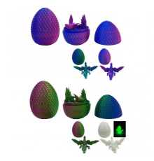 Фігурка LK3401-2 дракон у яйці, 3Dдрук, шарнірний, антистрес, декор, 4 кольори, кул.,10-7-7 см.
