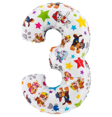 Фольгована цифра 3 Щенята 26" (маленька)  (в інд. уп.) Grabo.