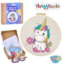 Набір для творчості DYEK1021 набір для вишив.,вишивка,Єдиноріг,п'яльце,голки,нитки,кор.,22-20,5-5,5с
