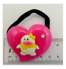 Гумки для волосся еластичні Серденько 65-1AF(ціна за 20шт)