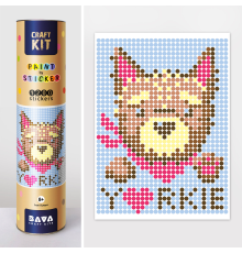 Картина по номерам з наліпками в тубусі "Йорк", 33х48см, 1200 стікерів.