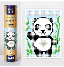 Картина по номерам з наліпками в тубусі "Панда", 33х48см, 1200 стікерів.