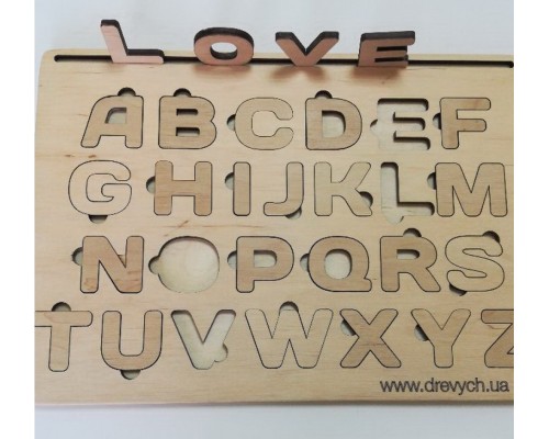 Абетка дерев'яна Англійська