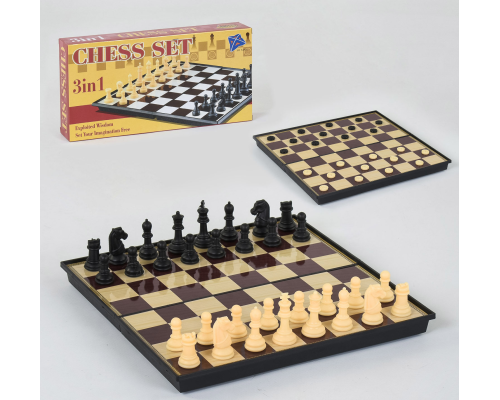 Шахи 3308 (72) 3 в 1, магнітні, в коробці