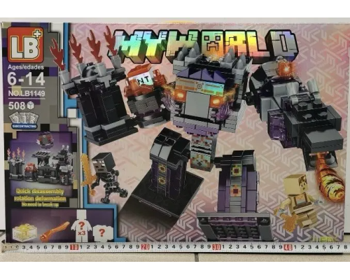 Конструктор LB1149 Minecraft, Майнкрафт, деякі деталі світяться, 508 елементів, в коробці Конструктор LB1149 Minecraft, Майнкрафт, деякі деталі світяться, 508 елементів, в коробці