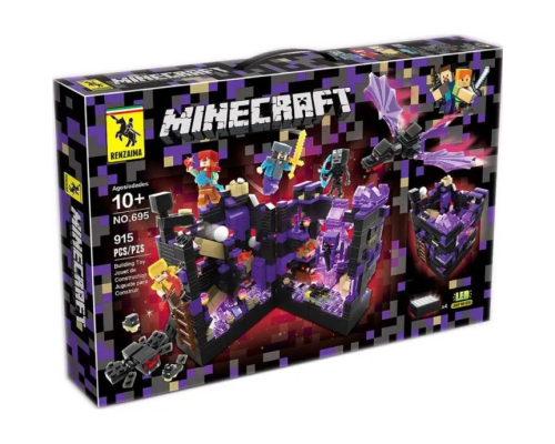 Конструктор 695 Minecraft, Майнкрафт, деякі деталі світяться, 915 елементів, в коробці Конструктор 695 Minecraft, Майнкрафт, деякі деталі світяться, 915 елементів, в коробці