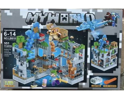 Конструктор LB615 Minecraft, Майнкрафт, деякі деталі світяться, 551 елементів, в коробці Конструктор LB615 Minecraft, Майнкрафт, деякі деталі світяться, 551 елементів, в коробці