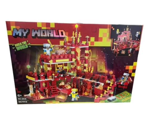 Конструктор 9011 Minecraft, Майнкрафт, деякі деталі світяться, 957 елементів, в коробці Конструктор 9011 Minecraft, Майнкрафт, деякі деталі світяться, 957 елементів, в коробці
