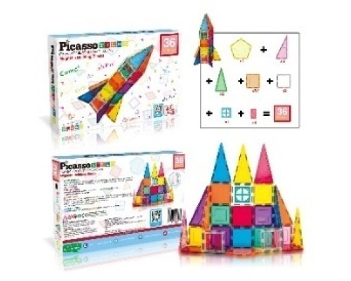 PICASSO TILES конструктор магнітний: MAGNETIC BUILDING BLOCKS на 36 деталей PICASSO TILES конструктор магнітний: MAGNETIC BUILDING BLOCKS на 36 деталей