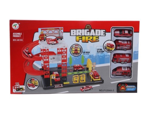 PLAYSET ігровий набір дитячий пожежна станція в комплекті з 4 машинками BRIGADE FIRE PLAYSET ігровий набір дитячий пожежна станція в комплекті з 4 машинками BRIGADE FIRE