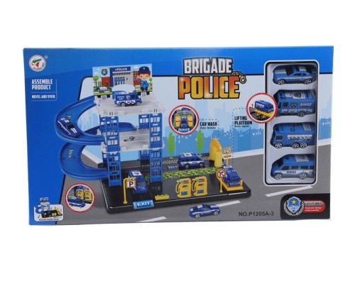 PLAYSET ігровий набір дитячий бригада поліції в комплекті з 4 машинками BRIGADE POLICE PLAYSET ігровий набір дитячий бригада поліції в комплекті з 4 машинками BRIGADE POLICE