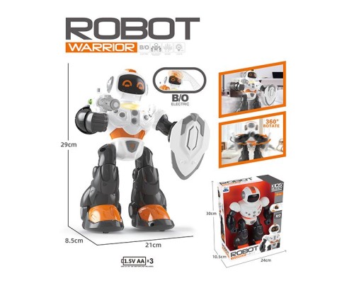 ROBOT інтерактивний робот зі зброєю і щитом, зі звуковими, світловими ефектами та записом голосу ROBOT інтерактивний робот зі зброєю і щитом, зі звуковими, світловими ефектами та записом голосу