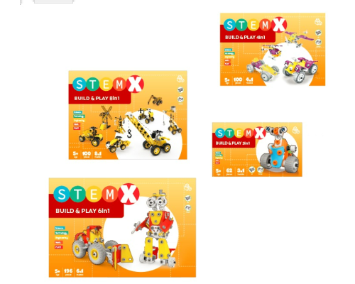 STEAM конструктор з болками: BUILD AND PLAY 8в1 на 100 деталей STEAM конструктор з болками: BUILD AND PLAY 8в1 на 100 деталей