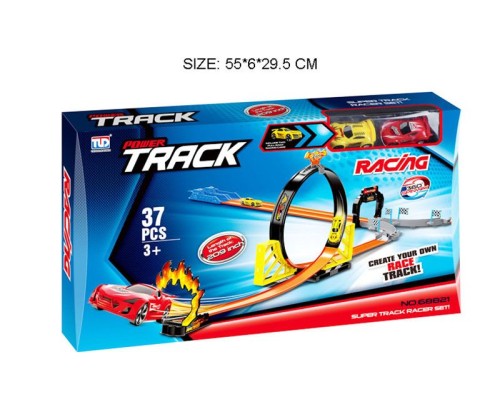 TRACK RACING конструктор дитячий ігровий: гоночний трек з 2-ма машинками на 37 деталей TRACK RACING конструктор дитячий ігровий: гоночний трек з 2-ма машинками на 37 деталей