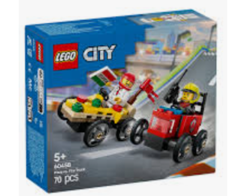 12588 LEGO City Конструктор «Піца-авто проти пожежної машини» Набір перегонів 70 дет.