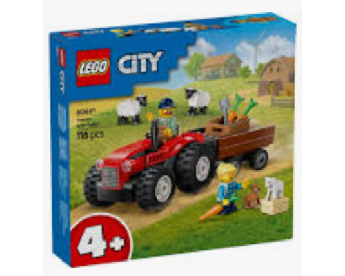 12618 LEGO City Конструктор Червоний фермерський трактор із причепом і вівцями 116 дет. 12618 LEGO City Конструктор Червоний фермерський трактор із причепом і вівцями 116 дет.