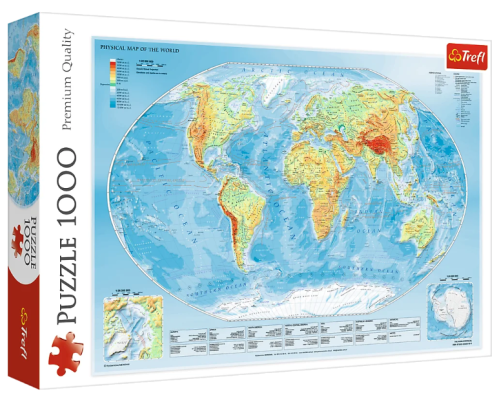 04639 Trefl Пазли "1000" Фізична карта світу