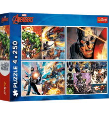 33097 Trefl Пазли "4x250" The Avengers Героїчні дні