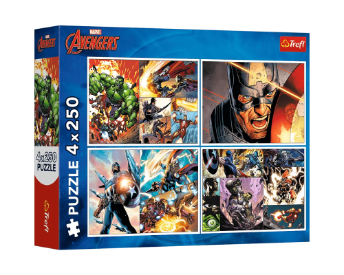 33097 Trefl Пазли "4x250" The Avengers Героїчні дні