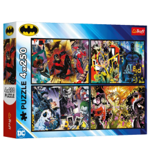 33103 Trefl Пазли "4x250" Batman Бетмен в дії