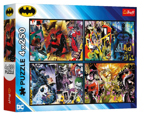 33103 Trefl Пазли "4x250" Batman Бетмен в дії