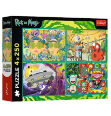 33387 Trefl Пазли "4x250" Rick and Morty Закручений світ