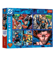 33400 Trefl Пазли "4x250"  Superman Сміливість Супермена