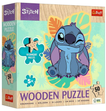 02816 Trefl Пазли "50 Wooden" Lilo&Stitch Щасливий Стіч