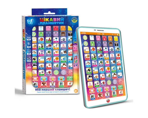 Цікавий планшетик 94568 (144/2) "WToys", ОЗВУЧУВАННЯ УКРАЇНСЬКОЮ МОВОЮ, казки, пісні, абетка, цифри, екзамен, скоромовки, загадки, музика, в коро?