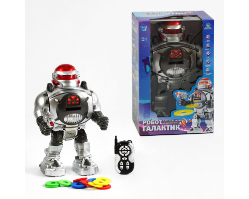 Робот Галактик на радіокеруванні 18122 (18) "WToys", ОЗВУЧУВАННЯ УКРАЇНСЬКОЮ МОВОЮ, світло, пісні, вікторина, стріляє дисками, історії, від ба? Робот Галактик на радіокеруванні 18122 (18) "WToys", ОЗВУЧУВАННЯ УКРАЇНСЬКОЮ МОВОЮ, світло, пісні, вікторина, стріляє дисками, історії, від ба?