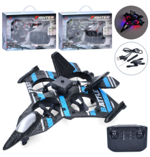 Літак LH-X81-1 радіокер. 2,4G, акум., пінопласт, USB, 3 кольори, світло, кор., 36-25-8,5 см.