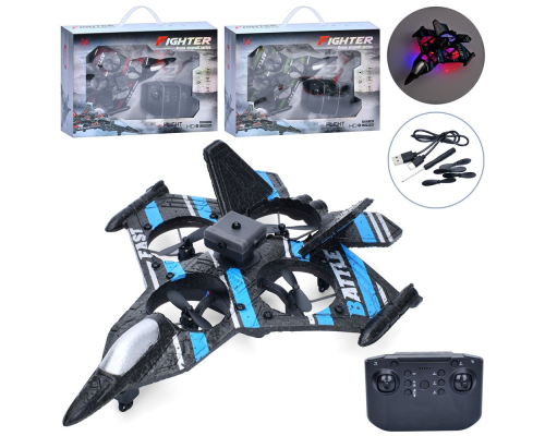 Літак LH-X81-1 радіокер. 2,4G, акум., пінопласт, USB, 3 кольори, світло, кор., 36-25-8,5 см.