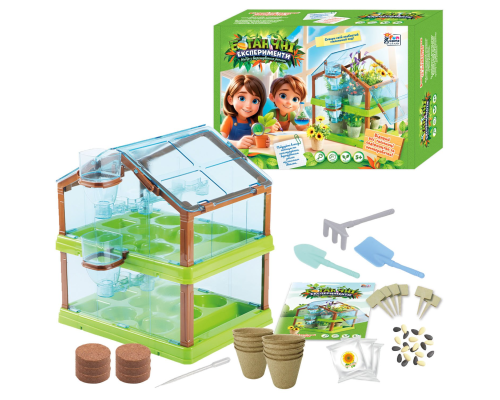 Ботанічні експерименти 18415 (12/2) "4FUN Game Club", ґрунт, теплиця, насіння, інструменти, в коробці