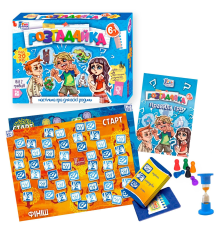 Настільна гра "Розгадайка" 92008 (24/2) "4FUN Game Club", пісочний годинник, ігрове поле, фішки, картки, в коробці