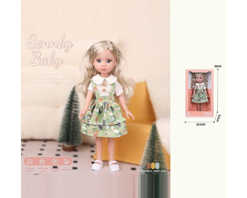 Лялька MN 3314 (48) висота: 34 см, імітація скляних очей, взуття, в коробці