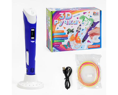 Ручка 3D 76820 (12/2) "4FUN Game Club", USB-кабель живлення, в коробці