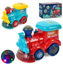 Паровозик ZR168 їздить, пара, 2 кольори, муз., світло, кор., 19-13-11,5 см.