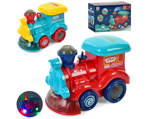 Паровозик ZR168 їздить, пара, 2 кольори, муз., світло, кор., 19-13-11,5 см.