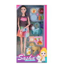 Лялька 51818 шарнірні руки, тварини, аксесуари, кор., 17-32-6 см.