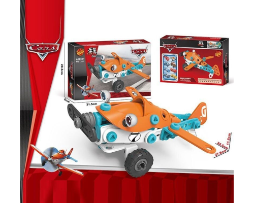 Конструктор 128-1 (60/2) “Літак”, інструменти, гумові шини, в коробці