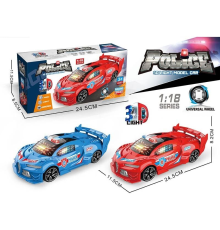 Машинка 12-3 (144/2) 2 види, звуки та мелодії, 3D-підсвічування, колеса вільного ходу, в коробці