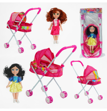 Візок з лялькою YL 1016 B (36) висота ляльки 35 см, у пакеті