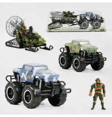 Джип 9025 А-27 (72/2) 2 кольори, військова техніка, солдат, інерція, у слюді