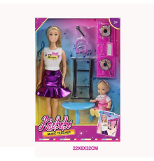 Лялька WG 244 (72/2) 30 см, аксесуари, знімний одяг, діджейський пульт, в коробці