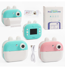 УЦІНКА Фотоапарат-принтер C 73495 (40) 2 кольори, type-C, роз’єм для TF-карти, фото, відео, плеєр, 5 ігор, чорно-білий друк, ФОТО НЕ ЯСКРАВІ